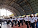 A Presidente Gleyscler Belussi, prestigiou a inauguração da Escola Estadual Militar Tiradentes “I° Tenente PM, em Pontes de Lacerda na tarde desta segunda-feira dia 07/02/2022.  